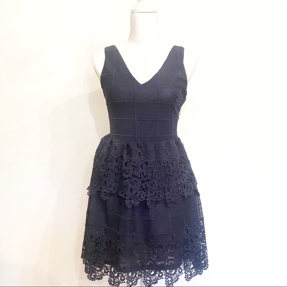 Alya Franchesca’s Jeslyn Lace Scallop Ruffle Dress